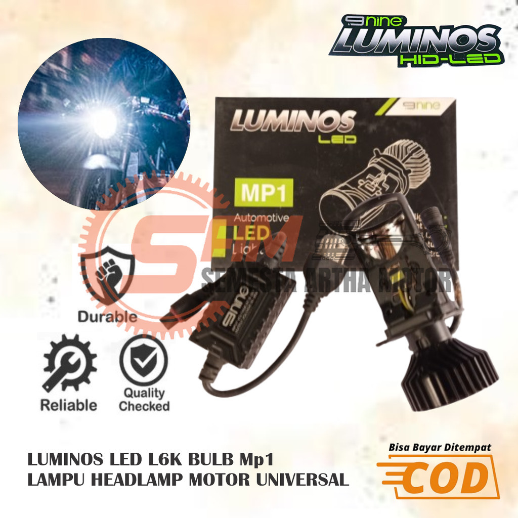 CAHAYA Luminos ไฟหน้า L6K H4 Mini Led เลนส์หลอดไฟโปรเจคเตอร์โปรเจคเตอร์แสงโฟกัส