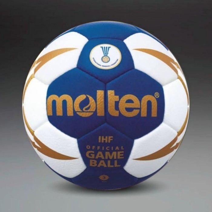 Molten Handball ขนาด 1 2 3 IHF OFFICIAL APPROVED Game Ball POLAND SWEDEN - WHITE BLUE, 2