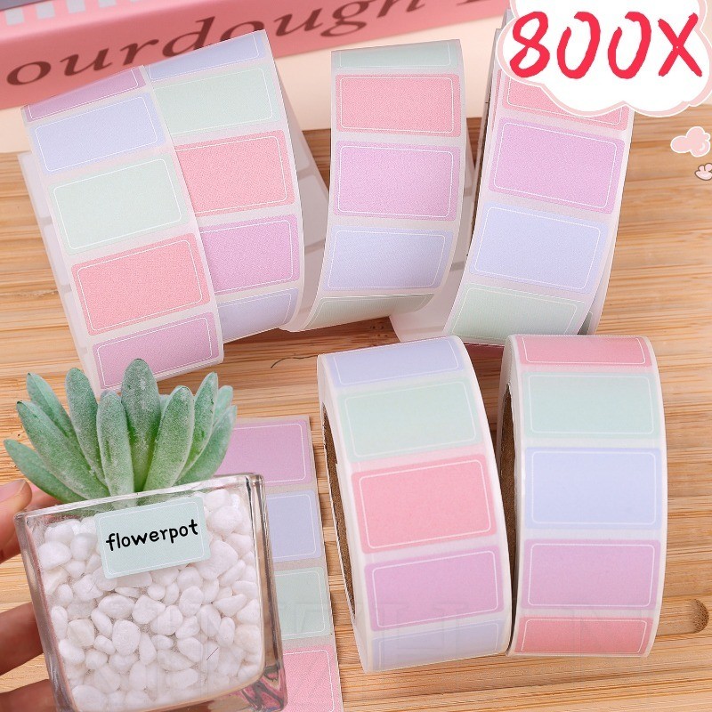 [3-5 วันมาถึง] 800ชิ้น/ม้วนสติกเกอร์ฉลากที่มีสีสัน-สําหรับบันทึกไฟล์ปรุงรสการจําแนก-โรงเรียนสํานักงานเครื่องเขียนอุปกรณ์-กาวในตัว,4สี-สี่เหลี่ยมผืนผ้าป้ายที่เขียนด้วยลายมือ