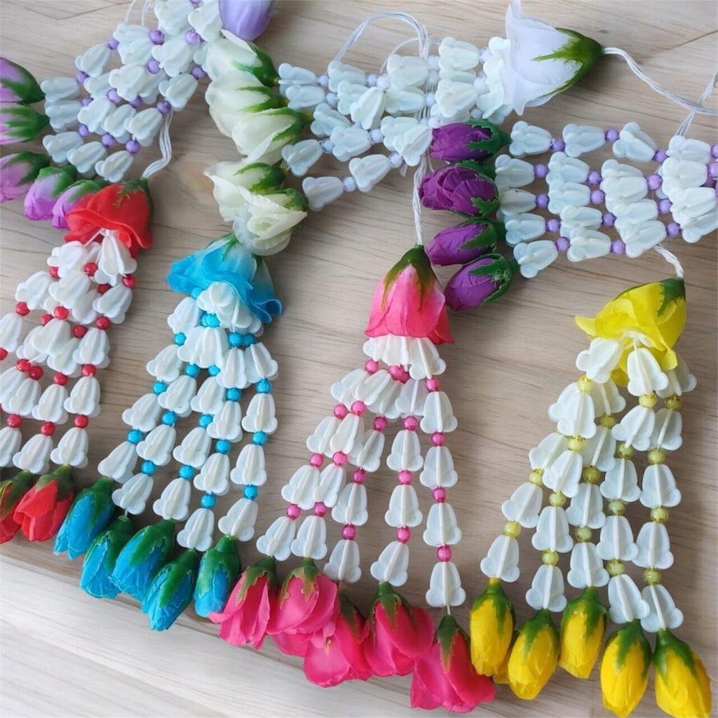 ชายอุบะชุด5 เส้น อุบะมาลัย งานฝีมือ ดอกไม้ประดับ พร้อมส่ง