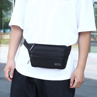 (w76)กระเป๋าคาดอกคาดเอว รุ่น R Sport ผ้าไนล่อนหนา 5ช่องซิป