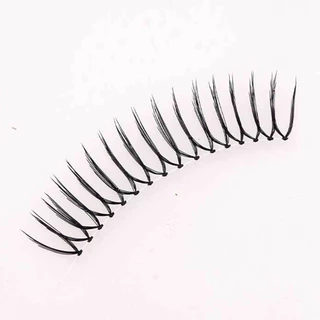 🔥10 คู่ U รูปร่างขนตาปลอมธรรมชาติ Cross โปร่งใส Strip Manga Reusable เกาหลี Eye แต่งหน้า Lash Extension