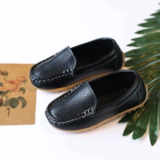 เด็กทารกจุดรองเท้าสีน้ําตาลสีดํา PU Soft-Soled รองเท้าเด็กวัยหัดเดินเด็ก Anti-Slip Breathable