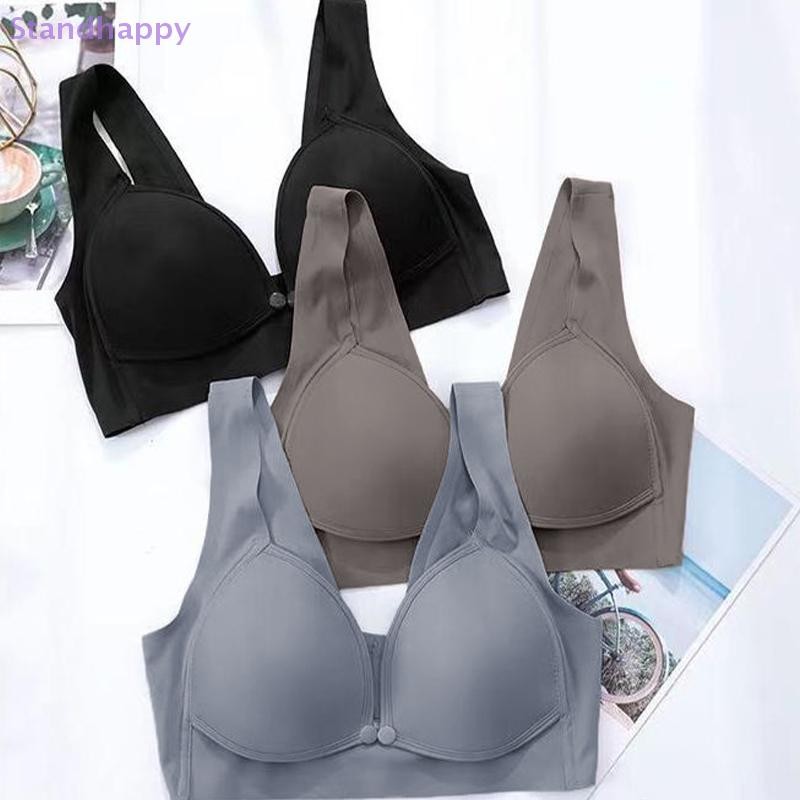 Standhappy Wireless Front Open Nursing Bra Soft Ultra Thin Breathable Maternity Bras ใหม่