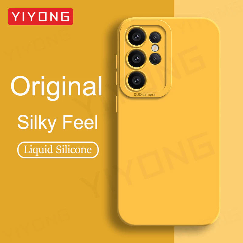 YIYONG เคสซิลิโคนเหลว ทรงเหลี่ยม สําหรับ Samsung Galaxy S26/S25/S24/S23 Plus/S23+/S24+/S25+/S26 Ultra