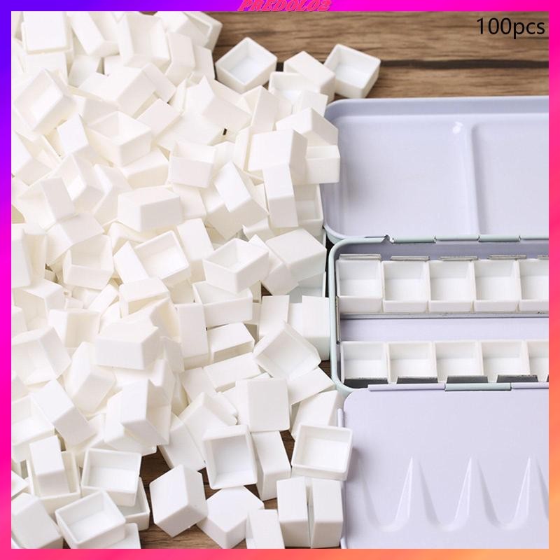 [Predolo2] 100 ชิ้นสีน้ําเปล่าครึ่งแพนแบบพกพาสีน้ําบรรจุการเดินทางสําหรับจิตรกรโรงเรียนโครงการวัยรุ่นเด็กวาด