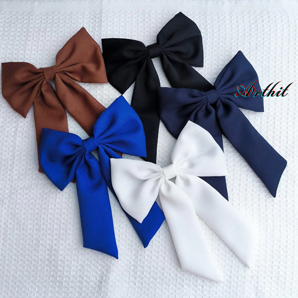 โบว์นักเรียน โบว์ติดผมนักเรียน ผ้าสวย ผ้าอย่างดี