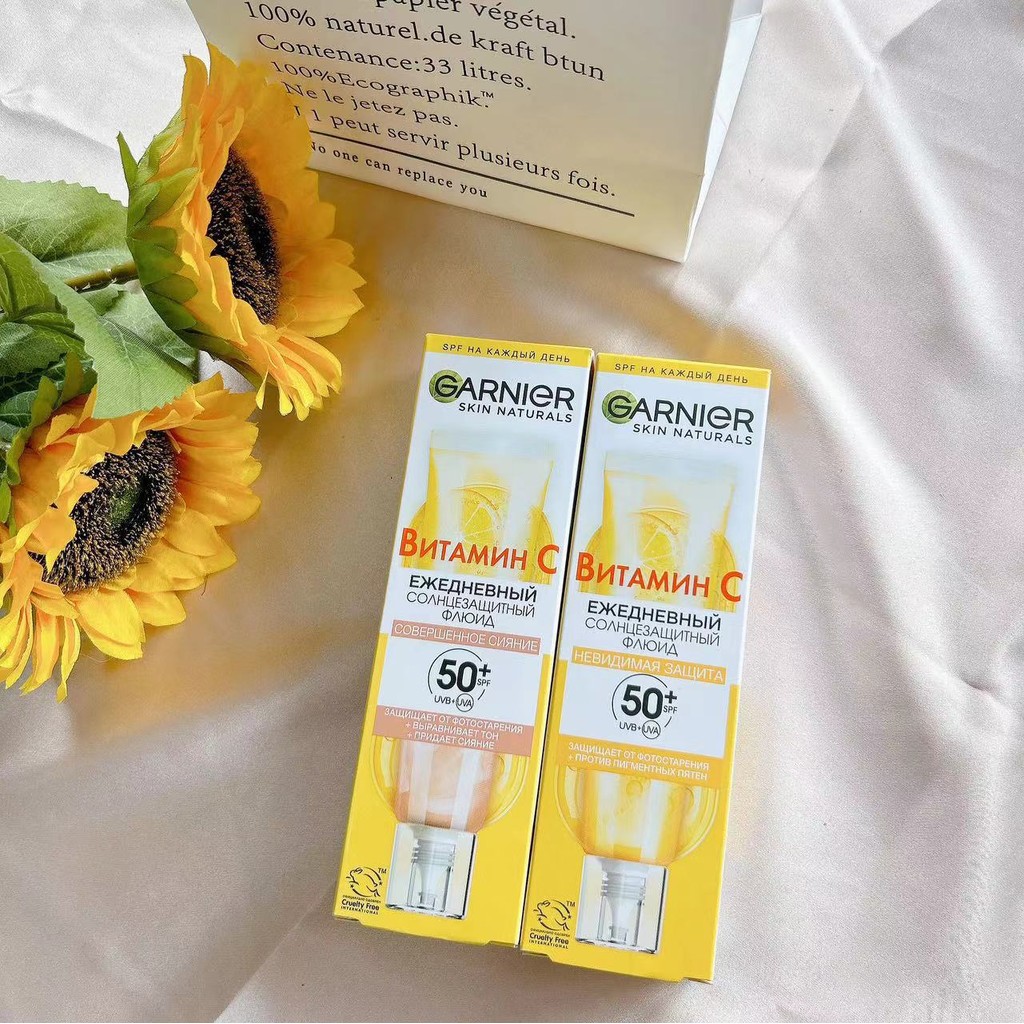 Garnier Garnier Vitamin C Brightening Anti-Ultraviolet SPF50+ครีมกันแดด 40ml