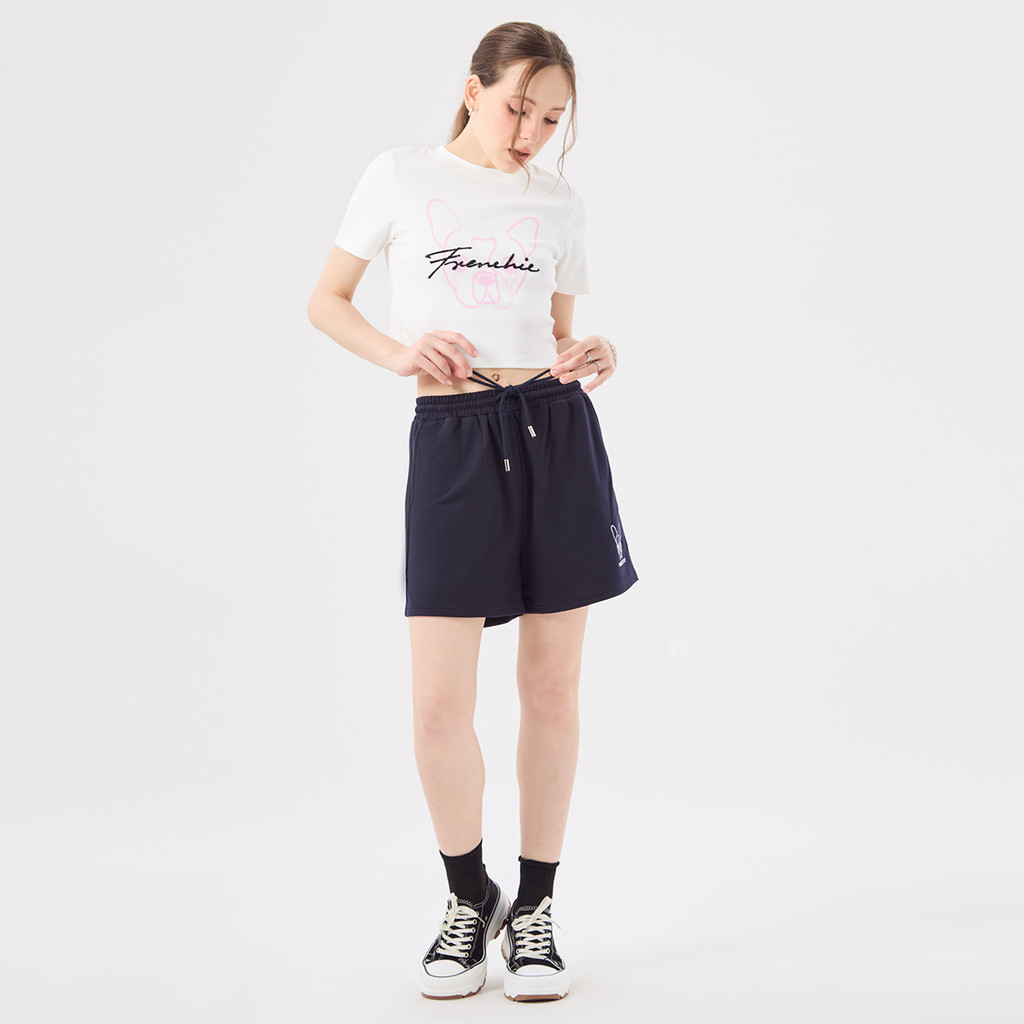 ESP กางเกงขาสั้น เฟรนช์ชี่ ผู้หญิง สีน้ำเงิน | Frenchie Eazy Sweatshorts | 06249
