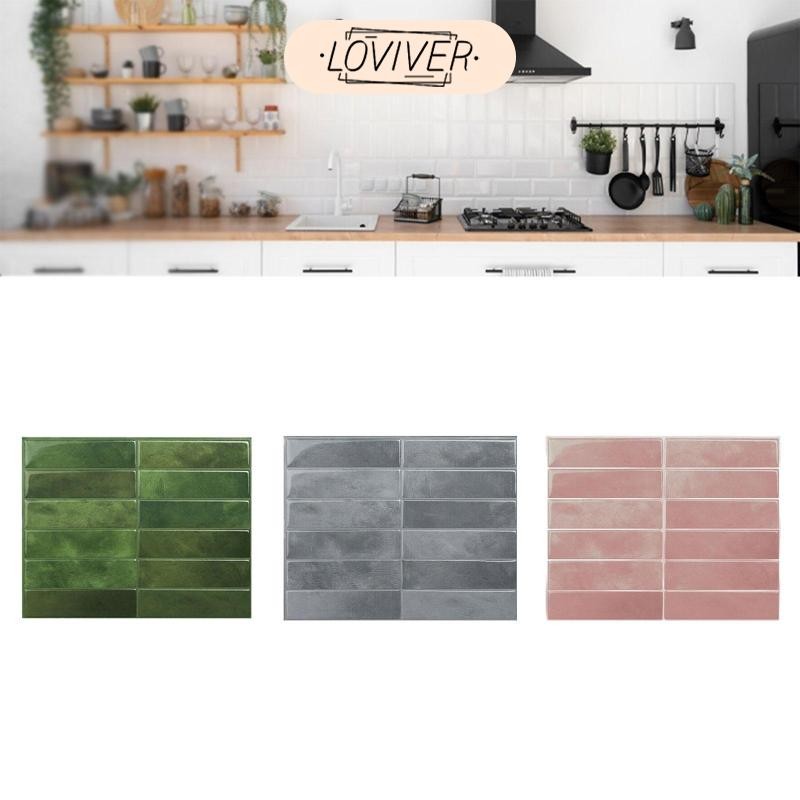 LOVIVER แผงผนัง PVC 10 แพ็ค, สติ๊กเกอร์สําหรับและห้องครัว 3D Design 9 X11.4 นิ้ว ราคา ถูกที่สุด โปรบีเคเค