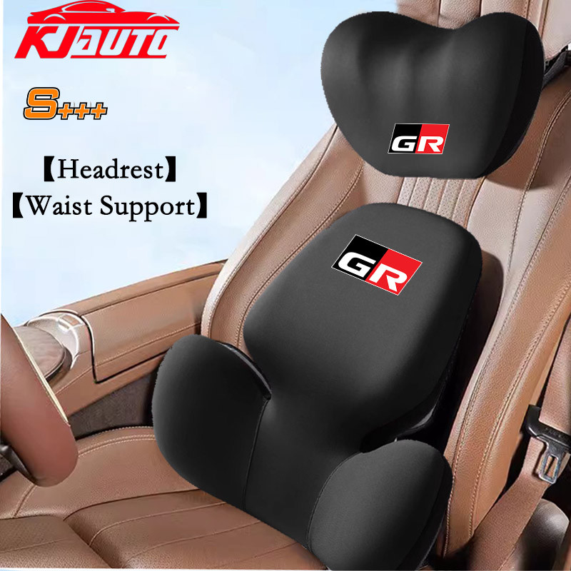 เบาะ Headrest หมอนรองคอยาวเอวสําหรับขับรถกลับสายรัดรถที่นั่งสํานักงานเอว Pad หมอนสําหรับ Toyota GR G