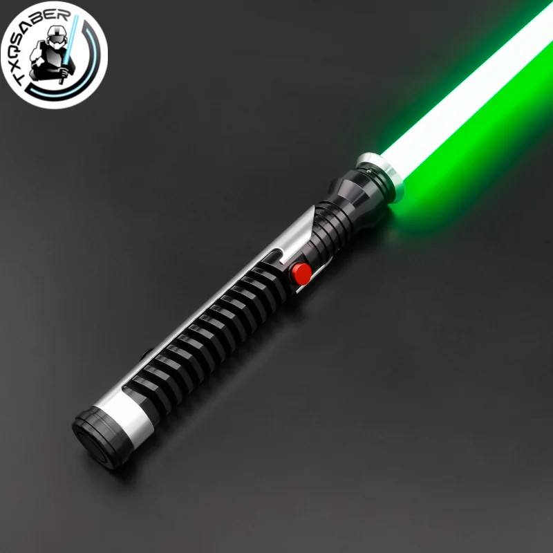 TXQSABER Replica Qui-Gon Jinn Lightsaber Neo พิกเซลโลหะ Hilt บลูทูธเปลี่ยนสี FOC Balster ดาบเลเซอร์ 