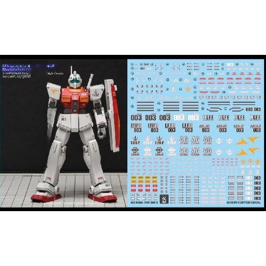 YAN GHOST HG HGUC 1/144 RGM-79R GM II GM 2 WATER SLIDE DECAL YANHG029
