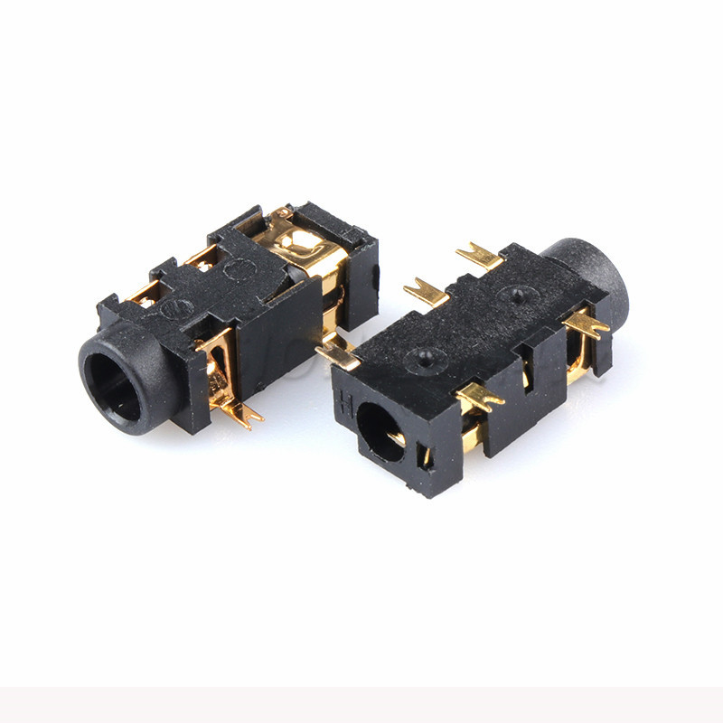 Pj-327a Gold-Plated Patch 5 Pins 3.5 มม.เสียงหูฟังซ็อกเก็ตเชื่อมต่อแจ็คหูฟังปลั๊กไฟ