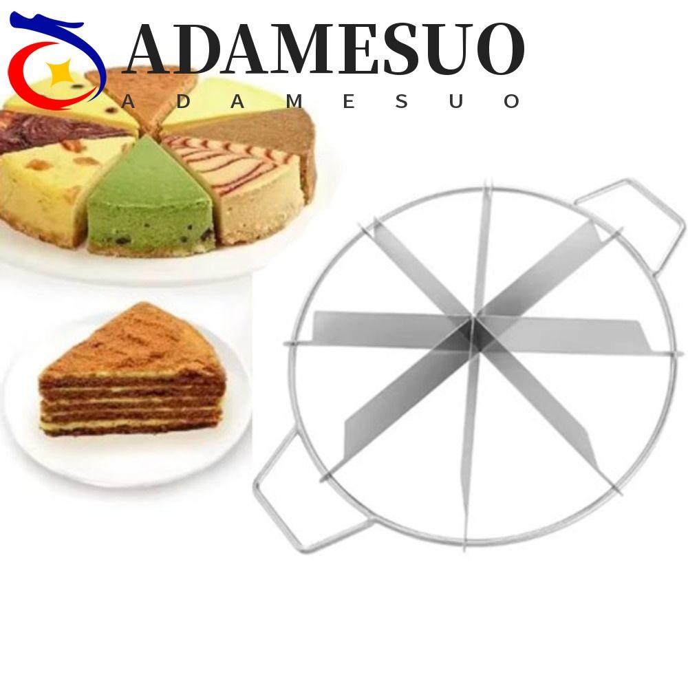 Adamesuo เครื่องตัดพิซซ่า, สแตนเลสกันสนิมแพนเค้ก Divider, แกดเจ็ตในครัวทนทานพร้อมที่จับแบ่งเครื่องตัดเค้กอย่างเท่ากันแป้ง