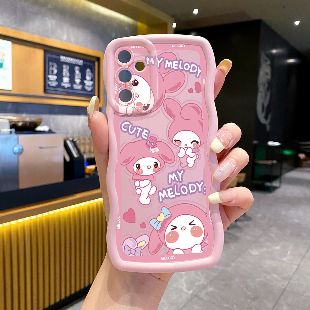SAMSUNG สําหรับsamsung Galaxy A16 A06 A15 A05 A35 A55 A14 A34 A33 A53 A73 A32 A52S A72 น่ารักMelody Kuromi Waveเคสโทรศัพท์Anti Drop Cover ราคา ถูกที่สุด ดีลบีเคเค แกลเลอรีภาพที่ 9