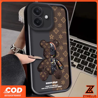 สําหรับ OPPO Reno16F 16Pro 16C 15F 15ProMax 14F 14Pro 13F 13Pro 12F 12Pro 11F 11Pro 10Pro 8T 8Z 7Z 6Z การ์ตูนอะนิเมะหมีกันกระแทก TPU โทรศัพท์ C