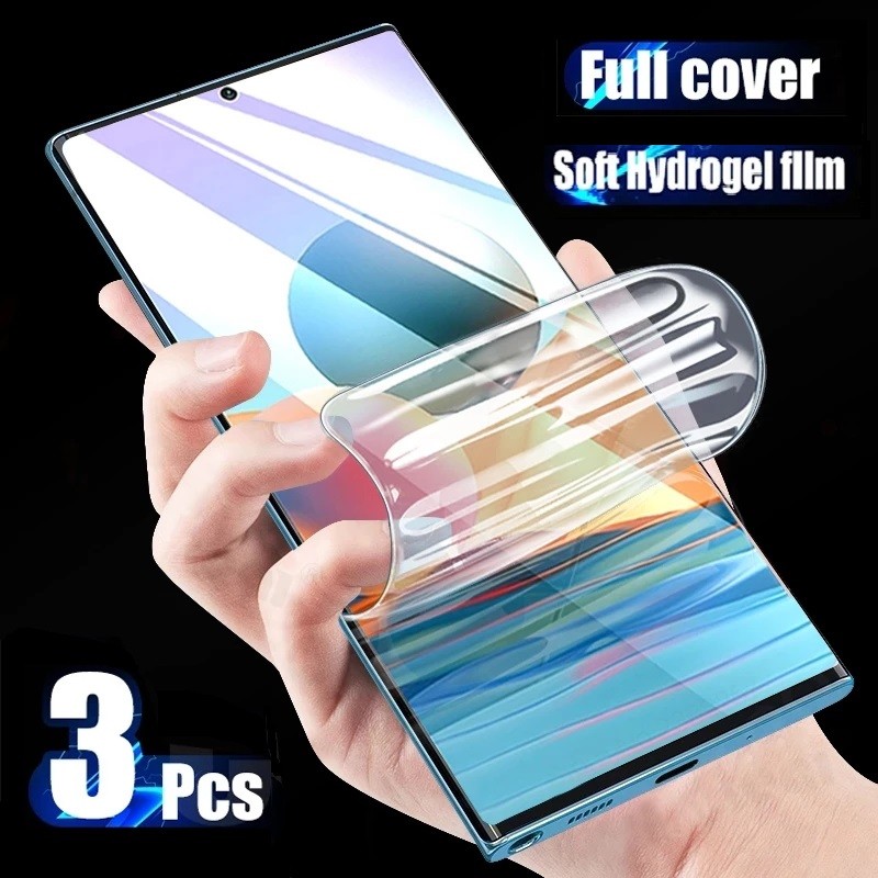 MotoG GPower 3 ชิ้น 800D HD Clear Soft Hydrogel ฟิล์มสําหรับ Moto G Power 4G 5G 2021 2022 2023 2024 
