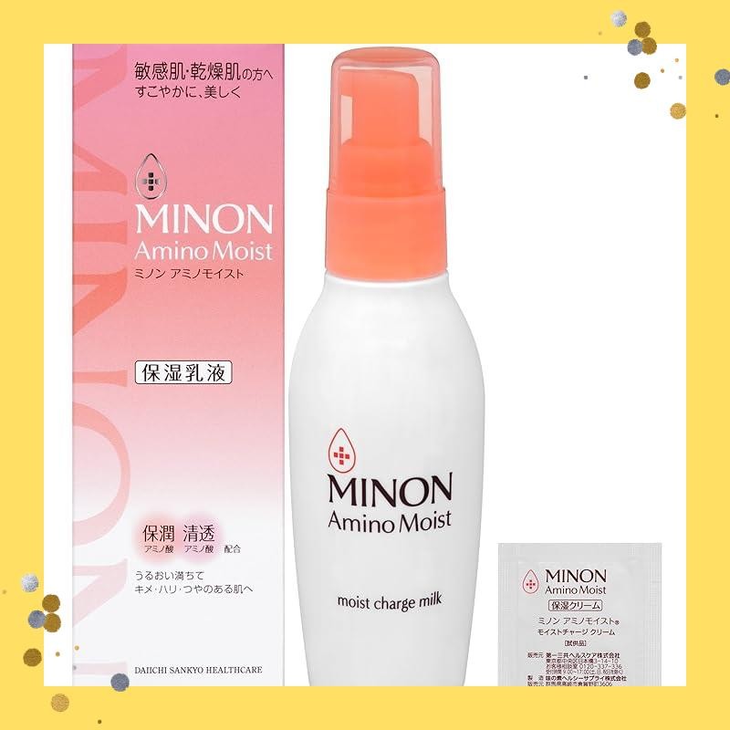 Minon Amino Moist Moist Charge Milk 100g with sample [Sensitive skin, Dry skin] Moisturizing emulsio