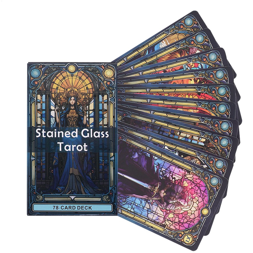 Stained Glass Tarot Stained Glass Tarot Board การ์ดเกม noath