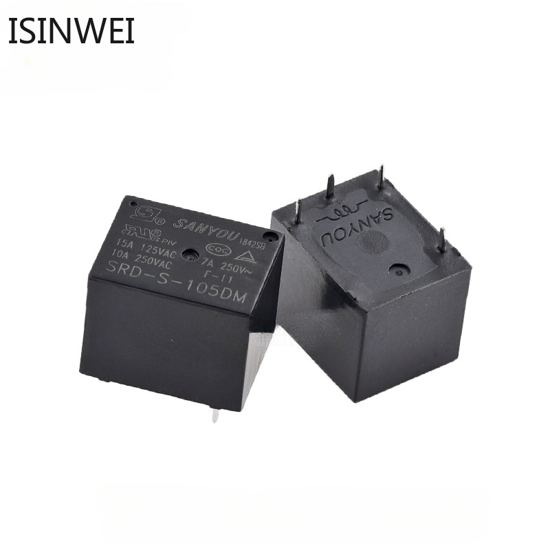 5pcs SRD-S-105DM -1114DM 4-pin 10A 5-pin 105D SRD-S-112D -124D 5V12V24VDC รีเลย์ไฟฟ้า