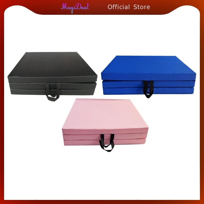 Magideal เสื่อออกกําลังกายพับได้ เสื่อยิมนาสติกพร้อมที่จับหนา 5 ซม