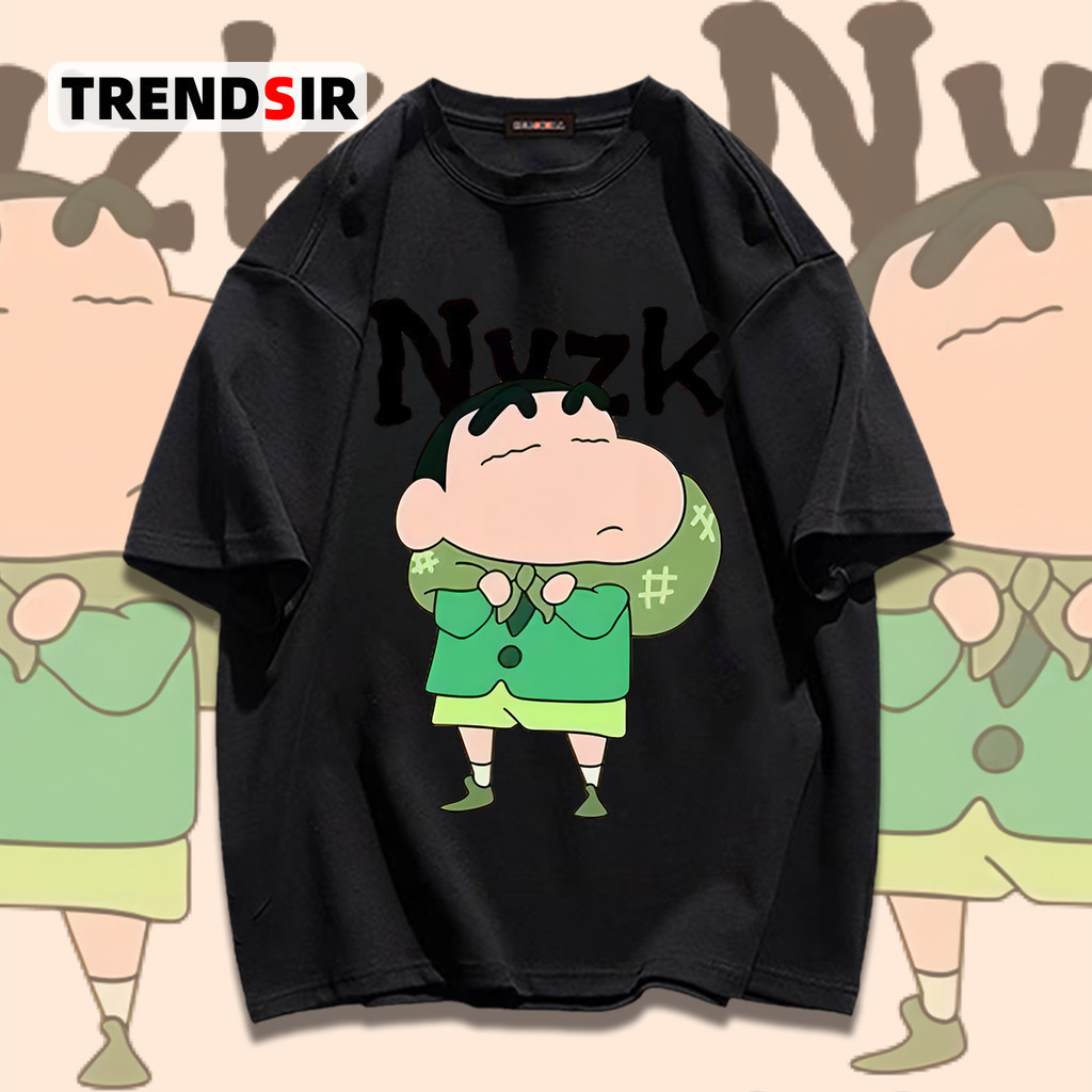 เสื้อยืดแขนสั้นคอกลมผ้าฝ้ายแท้ เครยอนชินจัง เนื้อผ้าดี