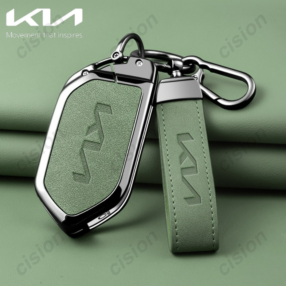 สังกะสีอัลลอยด์ Nubuck PU รถ Remote Fob Shell พวงกุญแจสําหรับ Kia เกาหลีใต้มาใหม่ EV5 2024 สําหรับ K