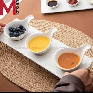M KITCHEN ถ้วยน้ำจิ้ม ถ้วยซอส เซรามิค เหมาะสำหรับใช้ในร้านอา…