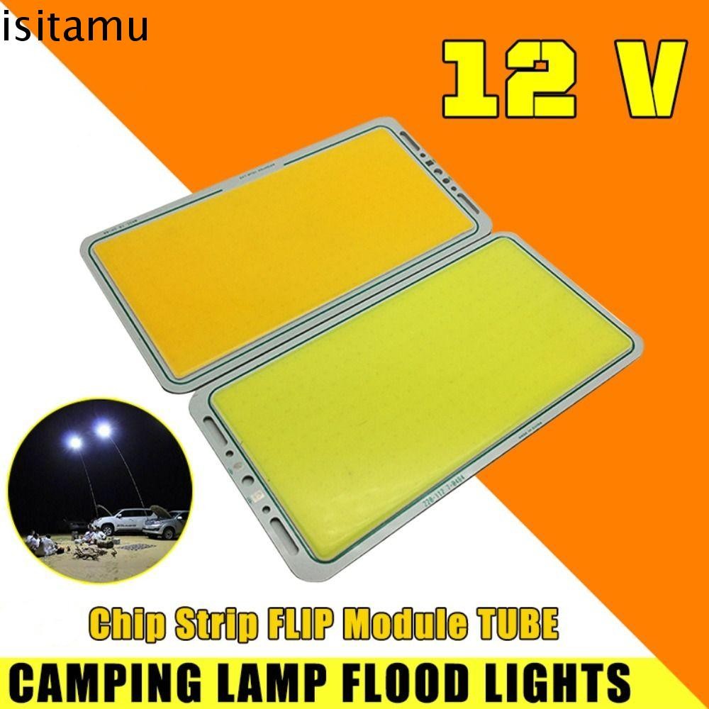 Isitaft COB ไฟแผง LED, แถบชิป Ultra Bright Camping น้ําท่วมไฟ, คุณภาพสูงแสงสีขาว 100W 12V COB Board ตกปลา Rod โคมไฟสําหรับกลางแจ้ง