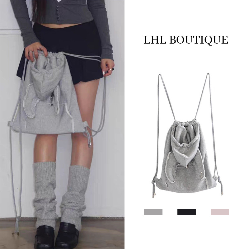 LHL BOUTIQUE กระเป๋าเป้ปีกนางฟ้า แฟชั่นเรียบง่าย ใส่ได้ทุกโอกาส น้ำหนักเบา ราคา ถูกที่สุด ดีลบีเคเค รูปภาพหลัก