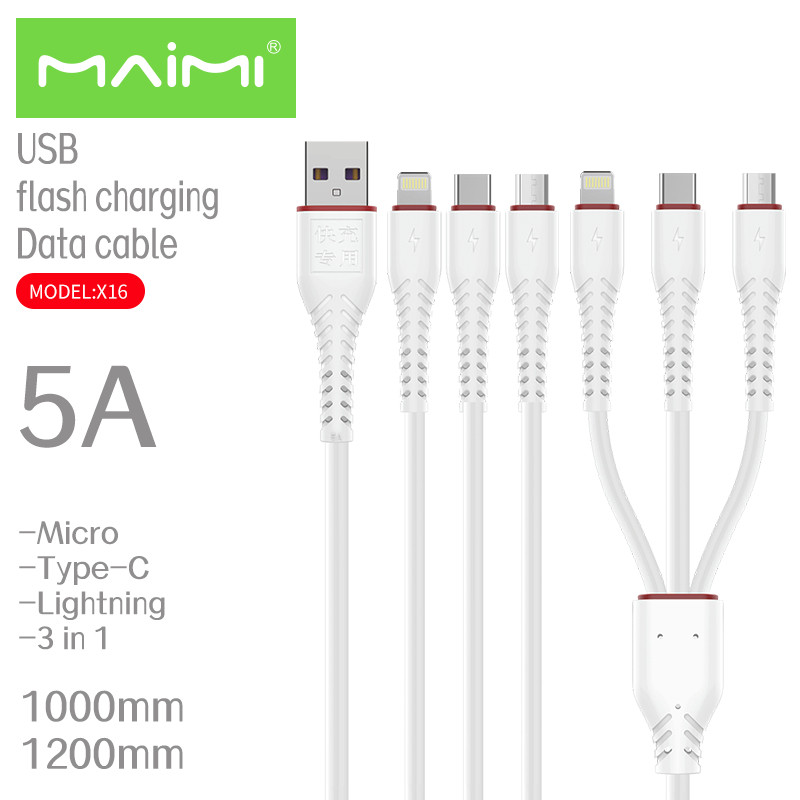 สายชาร์จข้อมูล Maimi X16 - 5A - สายชาร์จเร็ว