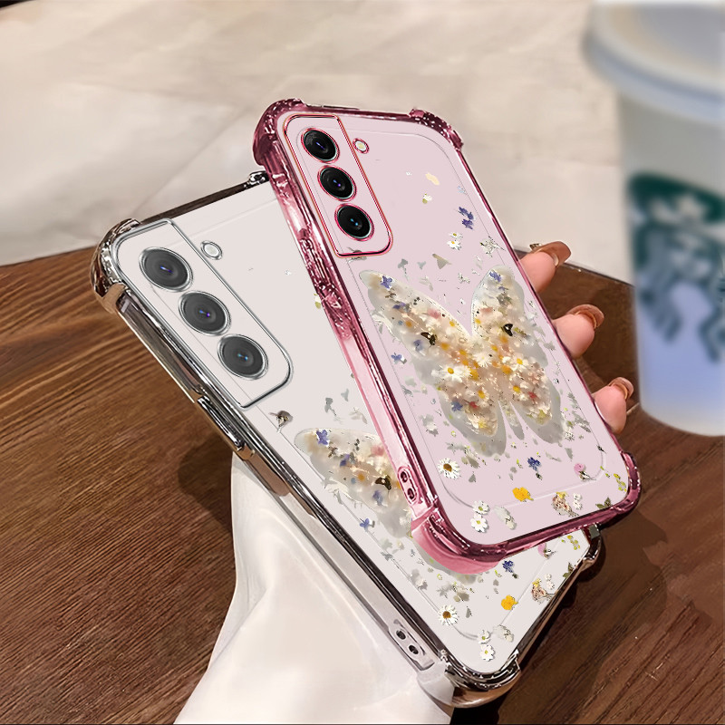 ปลอก Samsung S23 fe S22 ultra plus เคสโทรศัพท์สําหรับซิลิโคนใหม่สี่มุมป้องกันการตก gh