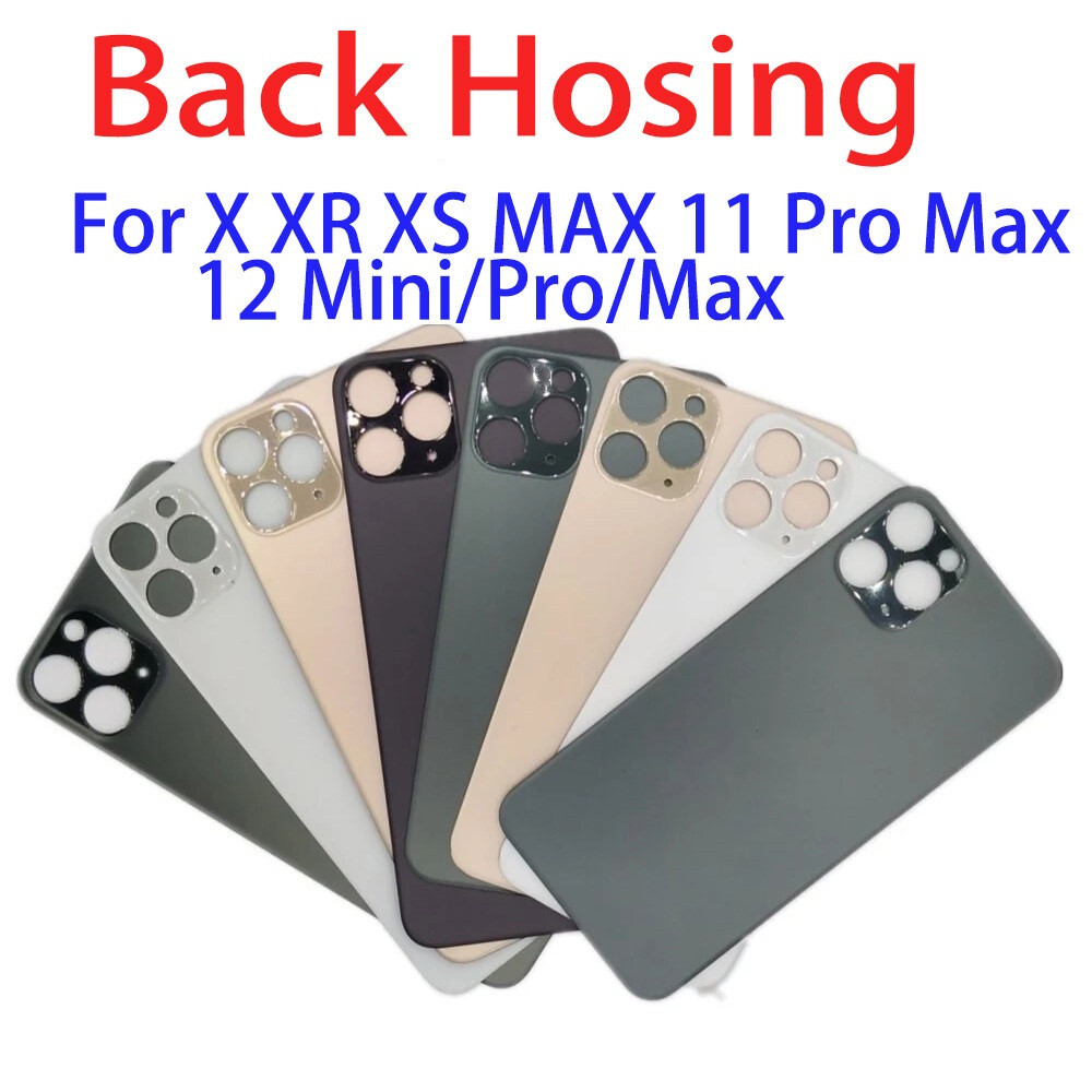 8CGI & Big Hole ฝาหลังแบตเตอรี่ X XR XS Max 11 Pro Max 12 mini 12 Pro Max 11pro ด้านหลังประตู &