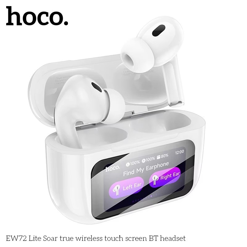 HOCO EW72 Lite หูฟังบลูทูธ 5.4 จอสัมผัสอัจฉริยะ 12 ฟังก์ชัน แบตอึด 20 ชม. รองรับ TWS หูฟังไร้สาย hc3
