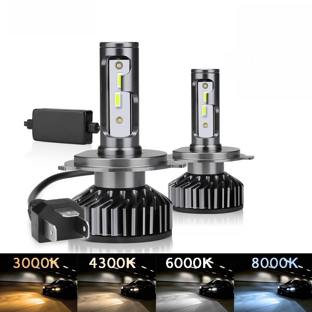 สําหรับ 1 คู่ H7 H4 LED ไฟหน้ารถหลอดไฟ 4300K 6000K 3000K 8000K 12000K หมอก H11 H1 H3 9005 Hb3 9006 H