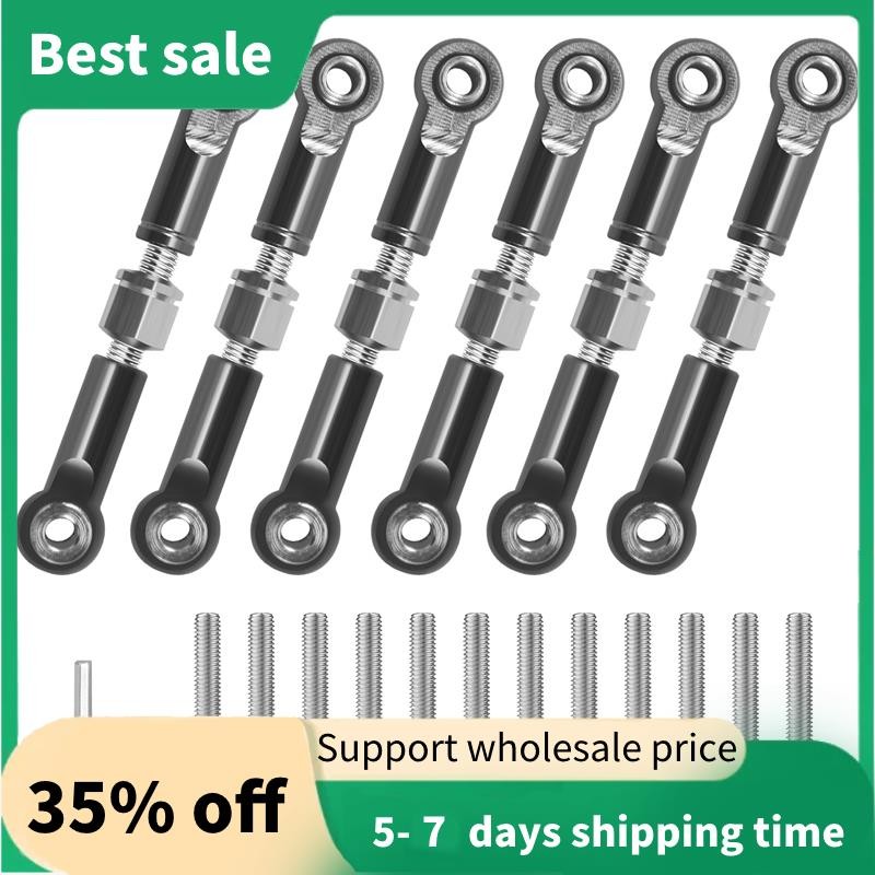 6 ชิ้นปรับโลหะ Linkage ดึง Rod ด้านหน้า/ด้านหลัง Servo Link สําหรับ A949 A959 A969 A979 K929 RC รถอั