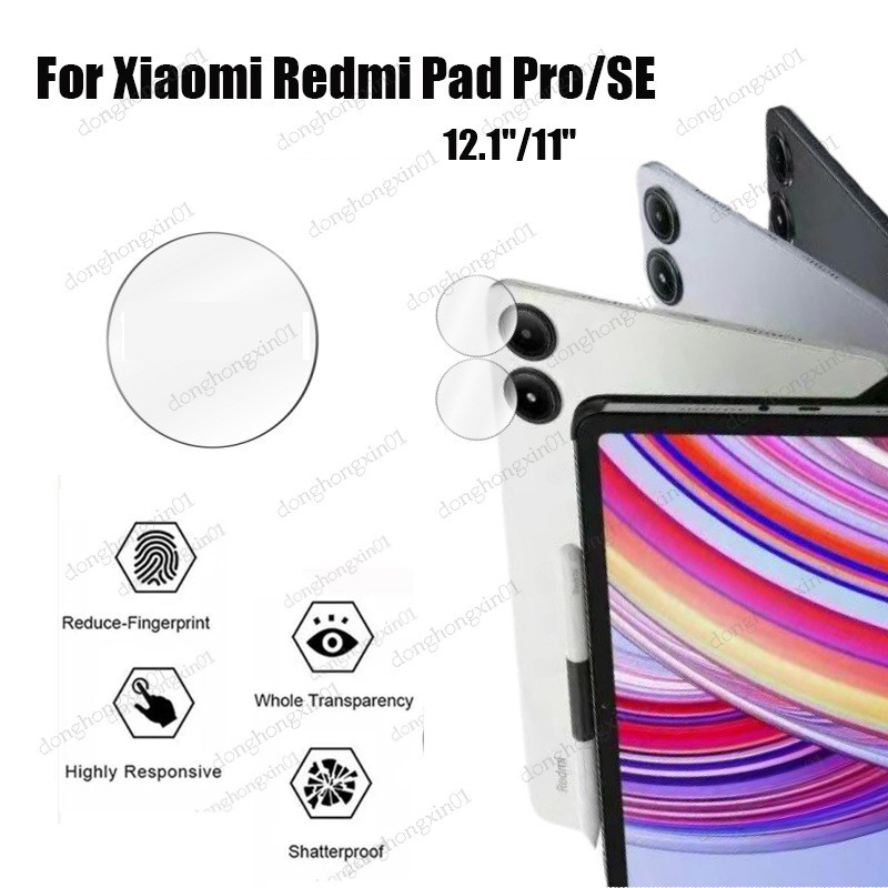 ฟิล์มกระจกนิรภัย ป้องกันรอยขีดข่วนเลนส์กล้อง สําหรับ Xiaomi Redmi Pad Pro 12.1 นิ้ว 2024 Xiaomi Redmi Pad SE 11.0 นิ้ว