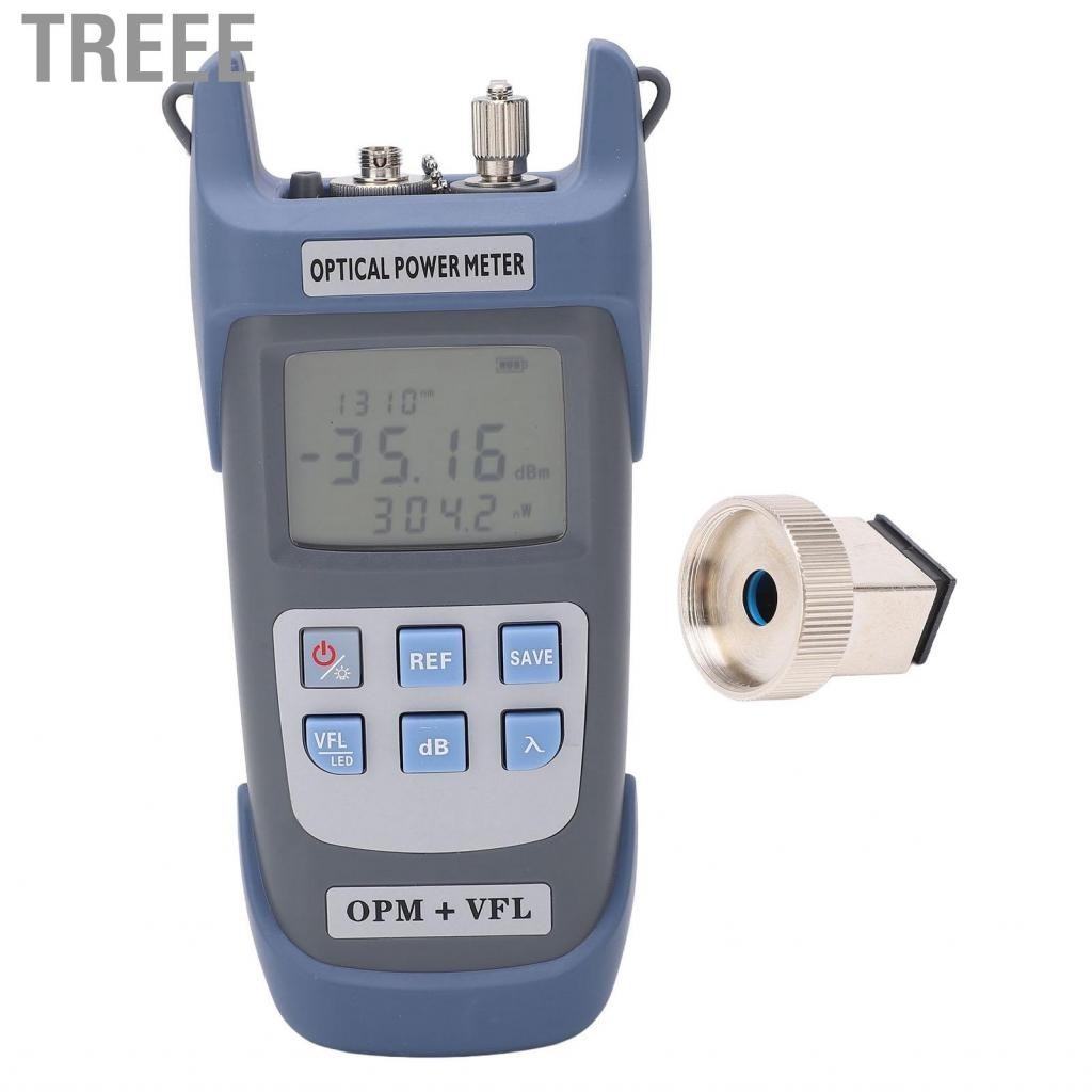 Treee Fiber Optic Power Meter 7 Wavelength Optical Tester With Light 850-1625nm