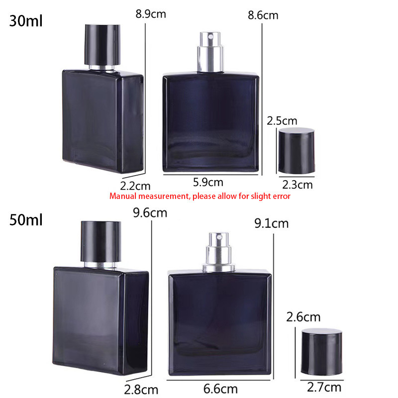 ขวดสเปรย์น้ําหอมเปล่า ทรงสี่เหลี่ยม ขนาด 30 มล. 50 มล. แบบพกพา สีน้ําเงินเข้ม สําหรับเดินทาง - รูปที่ 6