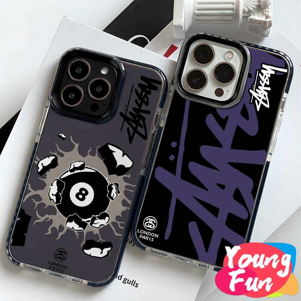 กรณีiphoneสําหรับ15promaxแบรนด์อินเทรนด์แฟชั่นstreetกลางแจ้งshock-proof IPhone 11XR 13 11 12 Pro Max 8 7 6 6S Plus X Xs Max Se 2020 13 12 11 Softโปร่งใสTPUเคสโทรศัพท์
