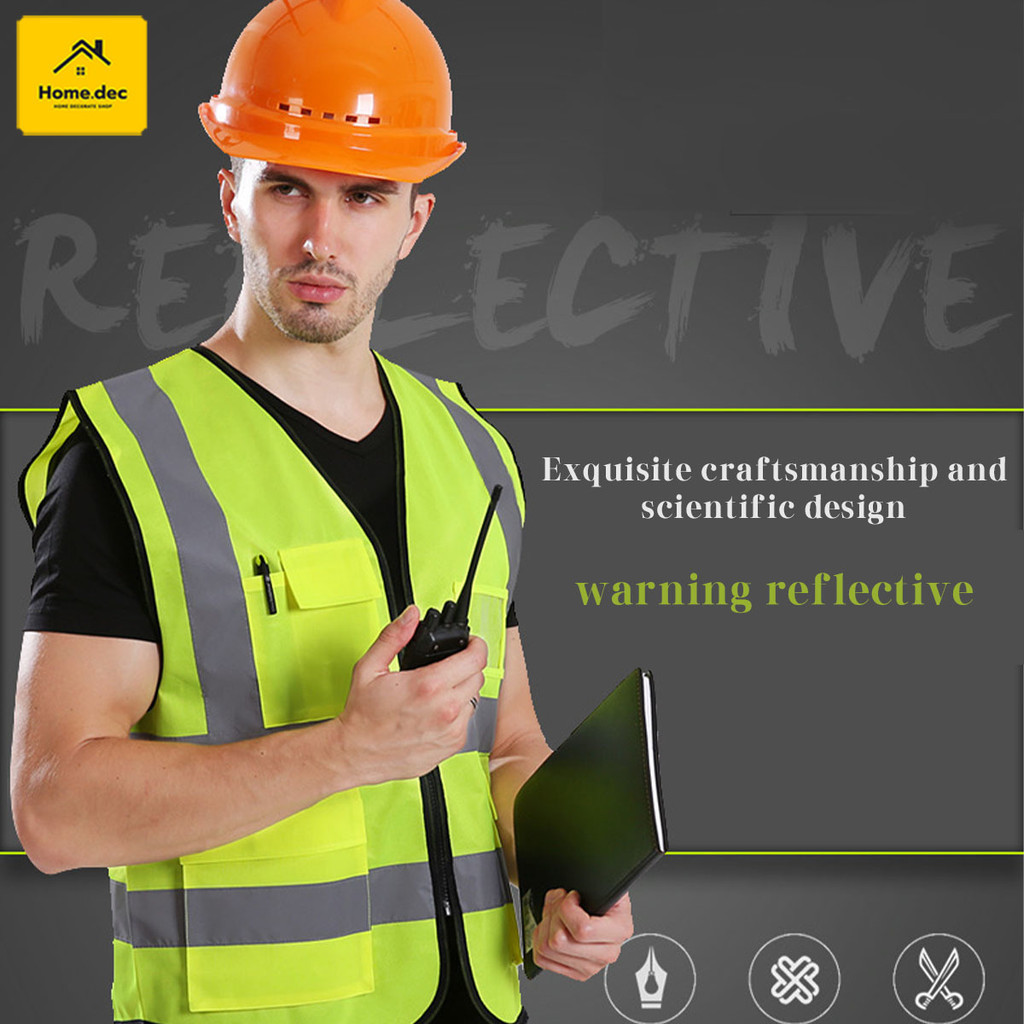 เสื้อกั๊กเซฟตี้ เสื้อกั๊กสะท้อนแสง Reflective Vest สะท้อนแสงเห็นได้ชัด ปลอดภัยและเชื่อถือได้ ทนทานและสะดวกสบาย