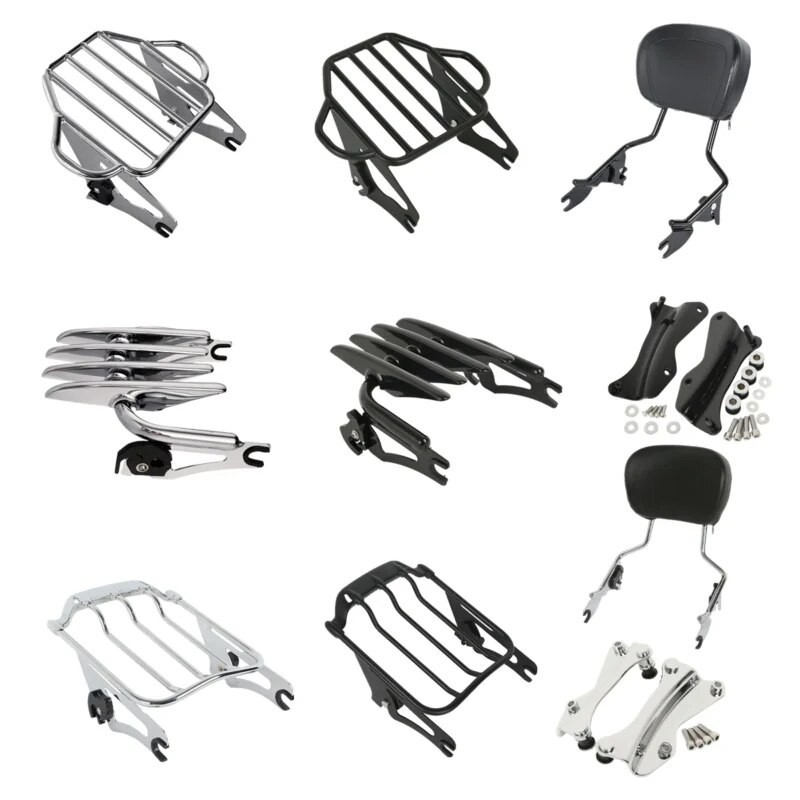 TM Motorcycle Detachable Sissy Bar Luggage Rack Docking Kit For Harley Touring Road King Road Glide Street Glide 2014-20