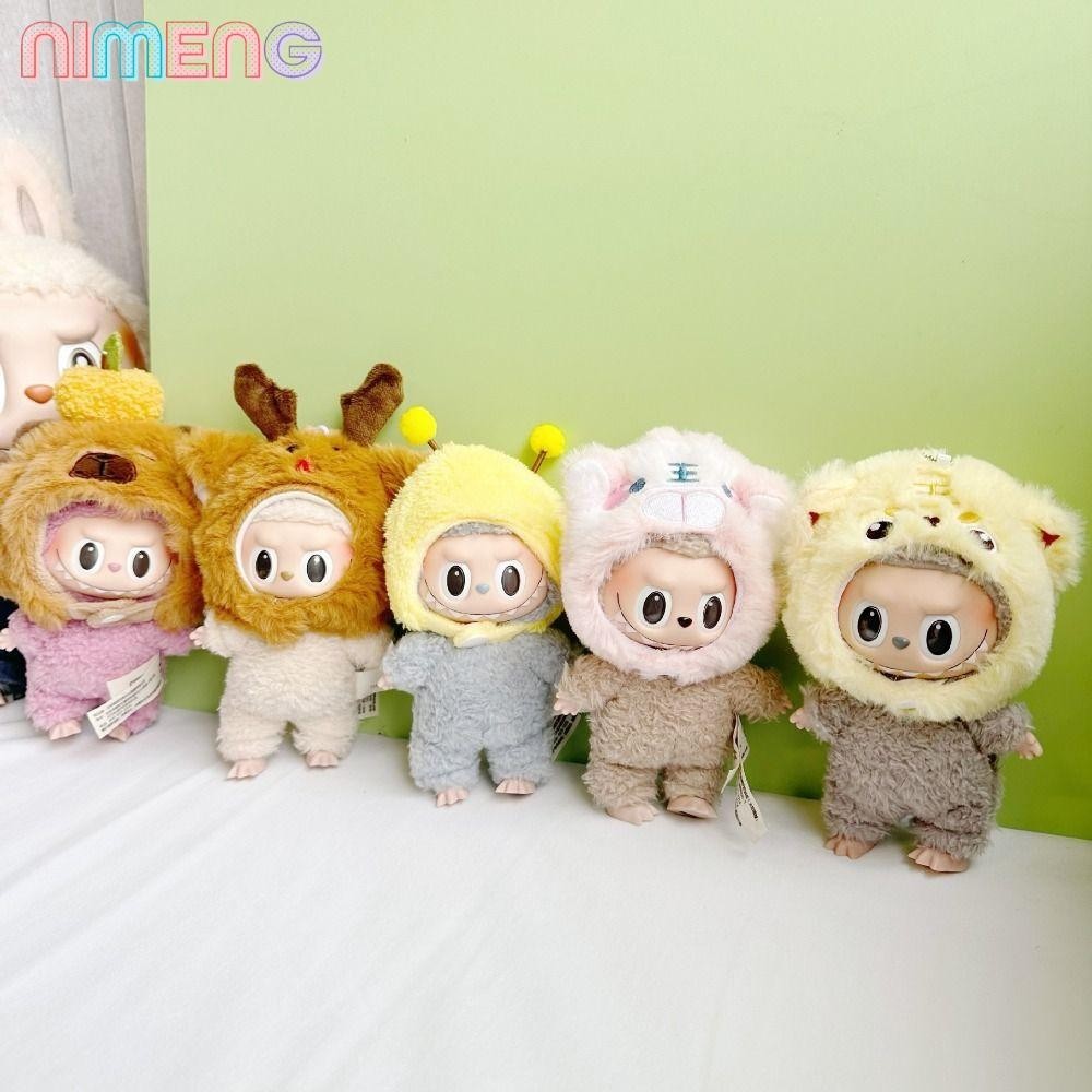 Nimeng ผ้าคลุมหัวตุ๊กตา Labubu ผ้าฝ้าย ทนทาน หลายสี อุปกรณ์เสริม สําหรับตุ๊กตาลาบูบู 17 ซม.