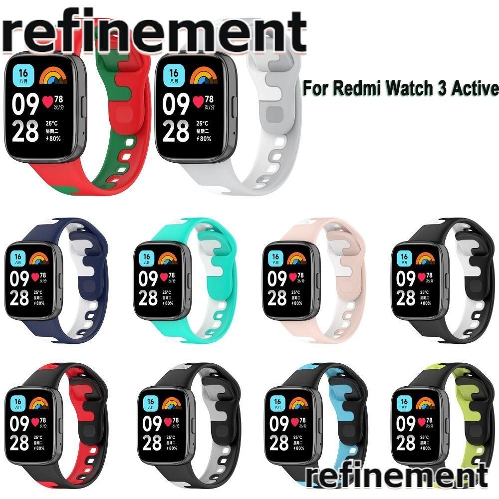Refinement สายนาฬิกาข้อมือ ซิลิโคนนิ่ม สองสี แบบเปลี่ยน สําหรับ Redmi Watch 3