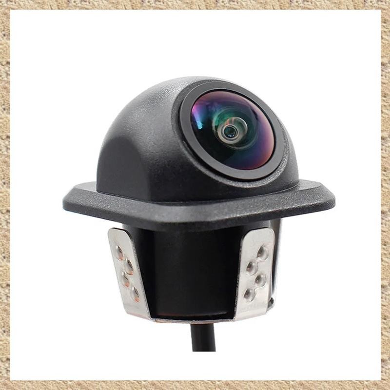 [U Q O E] CCD Fisheye เลนส์กล้องมองหลังรถยนต์ HD มองเห็นที่มืด ช่วยจอดรถอัตโนมัติ