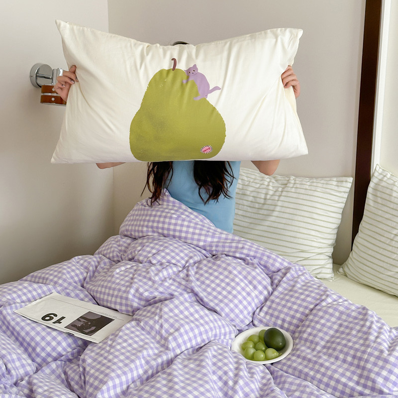 ปลอกหมอน ผ้าฝ้าย 1000TC 100% พิมพ์ลายแมว และสัตว์ ขนาด 48*74 ซม. 1 ชิ้น - รูปที่ 5