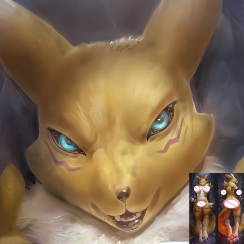 ปลอกหมอน พิมพ์ลายอนิเมะ Orcus Renamon Furry Dakimakura แบบสองด้าน สําหรับกอดเตียง