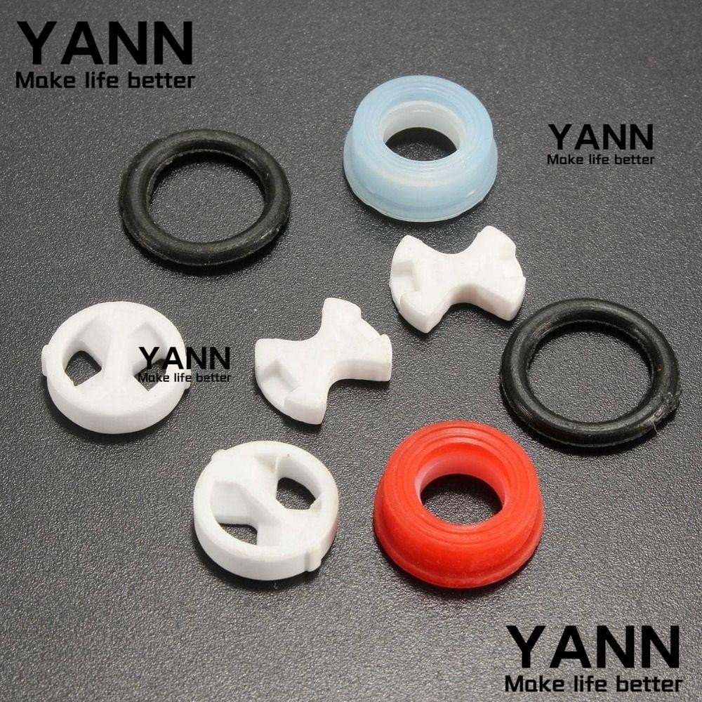 Yann1 แกนวาล์วทองแดง เซรามิก ทรงกลม ทนทาน สีฟ้า สีแดง สําหรับก๊อกน้ําร้อน เย็น 1 ชุด