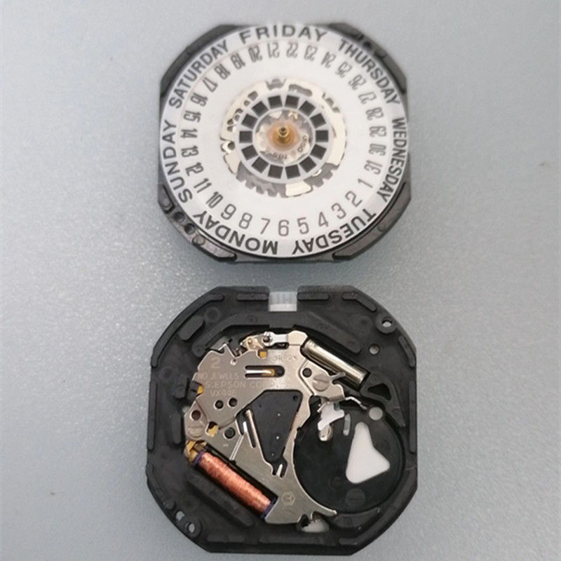 อะไหล ่ นาฬิกา Quartz Movement VX44 VX44E Movement เปลี ่ ยนอะไหล ่ สีขาว